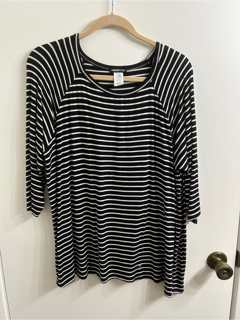Heimish Black & White Striped Women’s Top